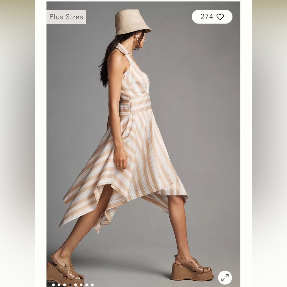 Anthropologie NWT Maeve Asymmetrical Wrap
Shirt Dress Size 6. - Picture 4 of 16